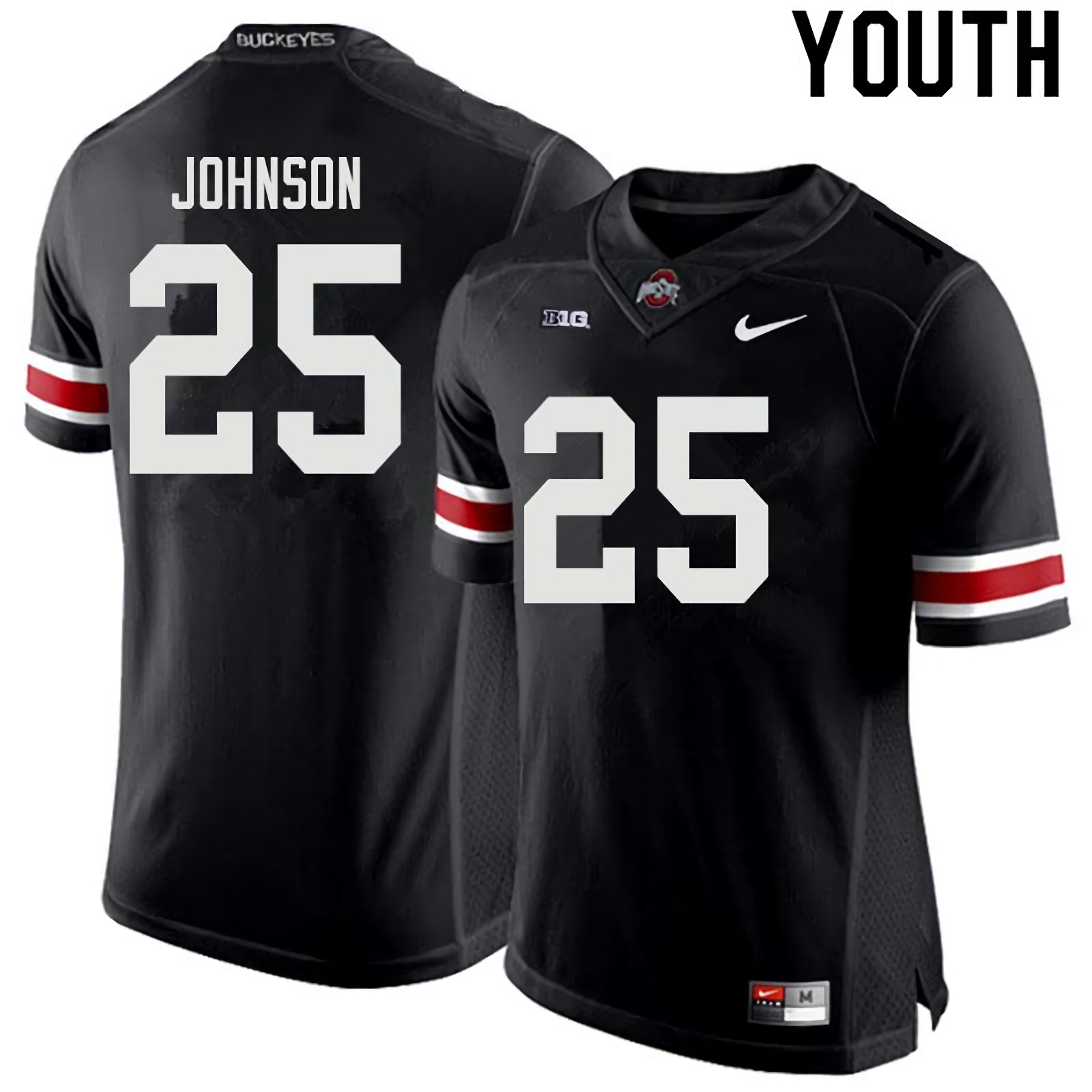 Xavier Johnson Ohio State Buckeyes Youth NCAA #25 Nike Black College Stitched Football Jersey KVN3156ZX